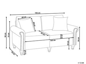 3-Sitzer Sofa OTRA Dunkelgrau