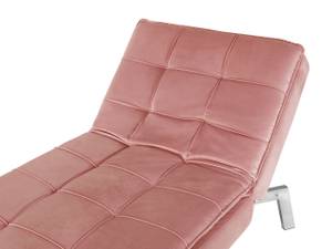 Chaise longue LOIRET Rose foncé - Argenté