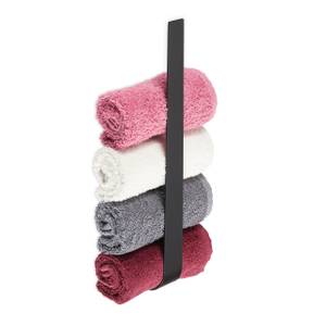 Porte-serviettes inox noir Noir - Métal - 36 x 4 x 6 cm