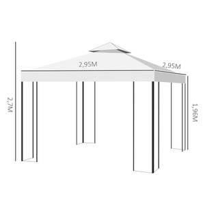 Gartenpavillon 84C-147 Metall - 295 x 270 x 295 cm