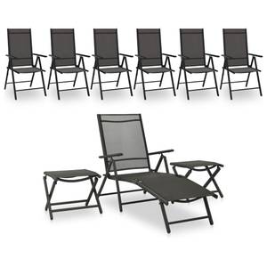 Garten-Lounge-Set Grau - Metall - 41 x 38 x 50 cm