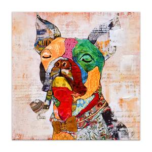 Drucken Boston Terrier Pop Art Textil - 80 x 80 x 4 cm