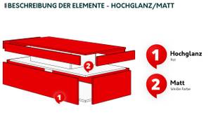 Couchtisch 120 Glossa 01 Hochglanz Schwarz