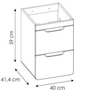 Waschbeckenunterschrank ARUBA Schwarz