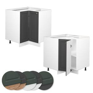 Eckschrank Fame-Line 46809 Anthrazit - Weiß - Tiefe: 60 cm