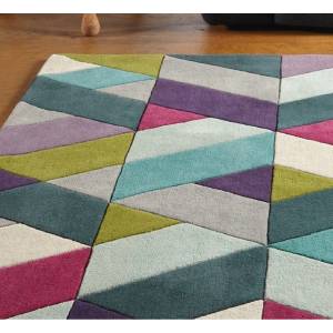 Teppich aus reiner Wolle FLASHY CHEVRON 140 x 200 cm