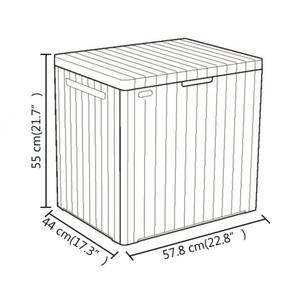 Boîte de rangement Gris - Matière plastique - 58 x 55 x 44 cm