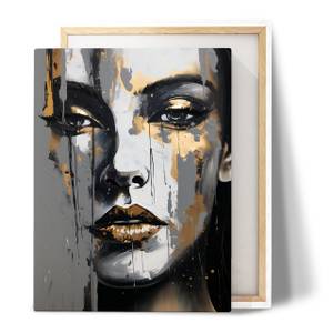 Impression Sur Toile Visage Abstrait 20 x 30 x 30 cm