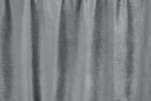 Samtvorhang mit Haken Grau - Kunststoff - 150 x 250 x 250 cm