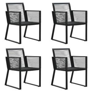 Garten-Essgruppe (5-teilig) 3012983-1 Schwarz - Polyrattan - 80 x 74 x 150 cm