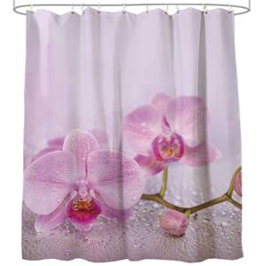 Duschvorhang Blooming 180 x 200 cm Pink - Textil - 180 x 200 x 200 cm