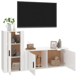 TV-Schrank 2er Set D648 Hochglanz Weiß