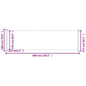 Seitenmarkise 3016425-5 Höhe: 180 cm