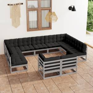 Garten-Lounge-Set (11-teilig) 3009765-2 Anthrazit - Grau