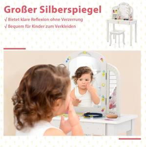 Kinder-Schminktisch HY10187EU-WH Weiß - Holzwerkstoff - 34 x 96 x 70 cm