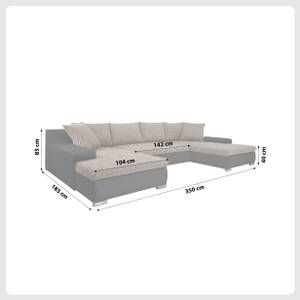 Ecksofa Boca U Form Braun - Breite: 350 cm