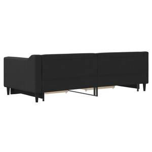 Lit de jour avec Lit gigogne 3030076-5 Noir - Profondeur : 100 cm