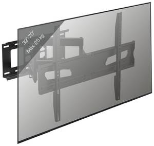 TV Wandhalterung NS Schwarz - Metall - 65 x 43 x 8 cm