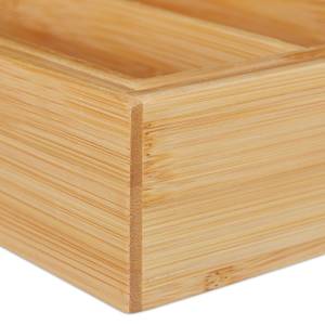 Ausziehbarer Besteckkasten aus Bambus Braun - Bambus - Holzwerkstoff - 33 x 5 x 46 cm