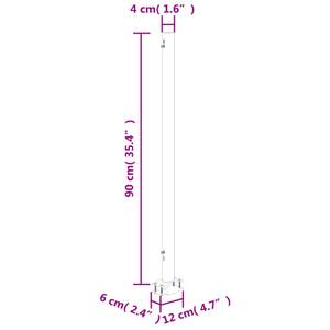 Ausziehbare Seitenmarkise Dunkelbraun - Höhe: 140 cm