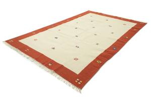 Kelim Modern - 300x200cm Beige - Naturfaser - 200 x 1 x 300 cm