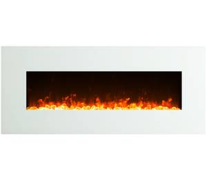 Glow Fire Venus Elektrokamin Weiß - Glas - Metall - 126 x 55 x 14 cm