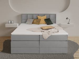 MONTREAL Boxspringbett mit Bettkasten Silber - Breite: 160 cm