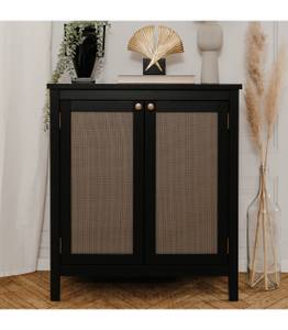 Sideboard Krakow Schwarz - Holzwerkstoff - 40 x 90 x 80 cm