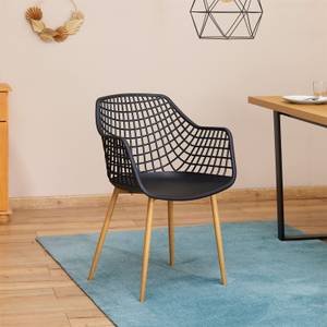 Chaises LUCIA (Lot de 4) Noir - Doré