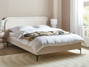 Lit double SUZETTE Beige - Crème - Largeur : 188 cm