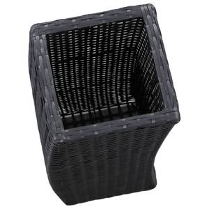 Garten-Hochbeet Schwarz - Kunststoff - Rattan - 28 x 70 x 28 cm