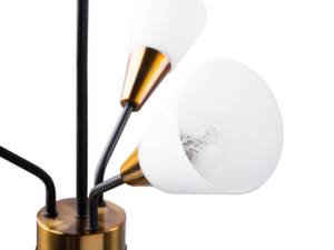 Lampe suspension AROYO Noir - Doré - Blanc - Verre - 43 x 133 x 43 cm