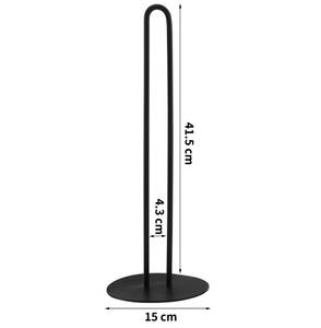 Toilettenpapierhalter Schwarz - Metall - 15 x 42 x 15 cm