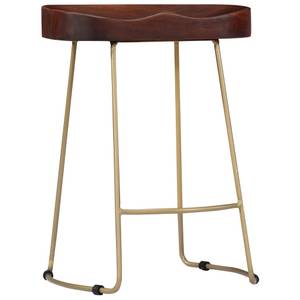 Tabouret de bar 296889 (lot de 2) Marron foncé - 46 x 52 x 38 cm