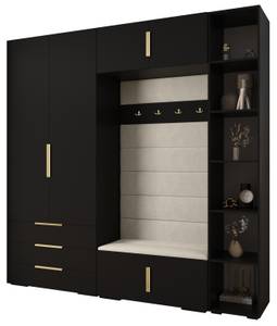 Garderobe Inova 1 Z10 Schwarz - Gold - Weiß - Gold