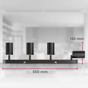 Deckenstrahler BKL1448 Schwarz - 6 x 55 cm