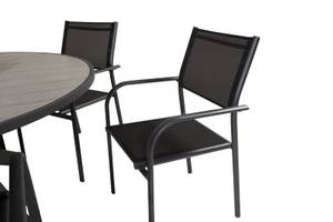 Gartenmöbel-Set Parma (7-teilig) Schwarz - Metall - 140 x 73 x 140 cm