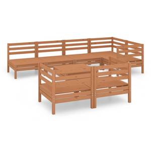 Garten-Lounge-Set Braun - Massivholz - Holzart/Dekor - 64 x 29 x 64 cm