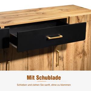 Sideboard NaturⅢ Beige - Holzwerkstoff - Kunststoff - 40 x 80 x 208 cm