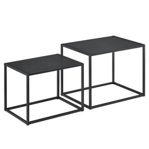 Lot de 2 Tables Basses Archsum Noir - Métal - 45 x 35 x 35 cm