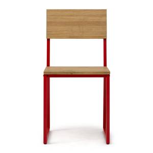 Chaise Oxford 40x40x86cm RG-EV Rouge - Bois massif - Bois/Imitation - 40 x 86 x 40 cm