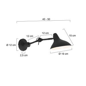 Applique murale dôme Box Fer - 1 ampoule