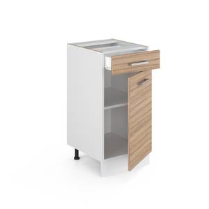 Meuble bas R-Line 40cm sonoma Marron clair - Blanc