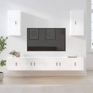 TV-Schrank 6er Set D606 Hochglanz Weiß