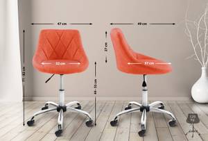 Arbeitshocker Lazio Orange - Textil