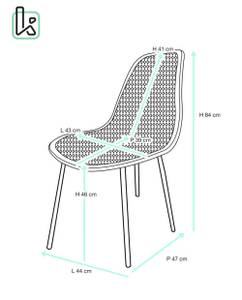 Chaise de cuisine OTA (lot de 4) Blanc