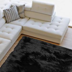 Tapis shaggy SG FIN Noir - 200 x 290 cm