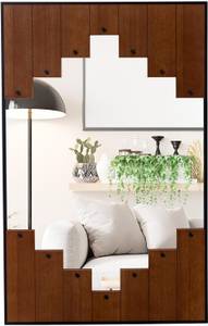 Wandspiegel TL32420PW Braun - Holzwerkstoff - 3 x 100 x 60 cm