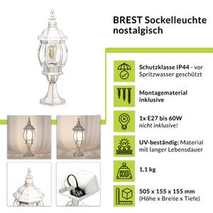 Stehlampe BREST Multicolor - Weiß - 15 x 50 x 15 cm