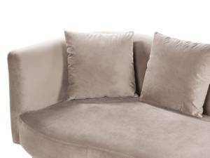 Chaiselongue CHAUMONT Beige - Eiche Dunkel - Taupe - Armlehne davorstehend rechts - Ecke davorstehend links